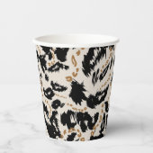 Abstraktes Bohemian-Afrika-Leopardenmuster  Pappbecher (Vorderseite)