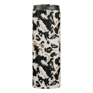 Abstraktes Bohemian-Afrika-Leopardenmuster Thermosbecher