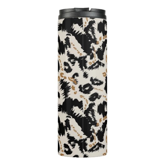 Abstraktes Bohemian-Afrika-Leopardenmuster  Thermosbecher (Rückseite)