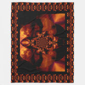 Abstraktes Bohemisches Feuerorchid 1 Blumenmuster Fleecedecke (Vorderseite)