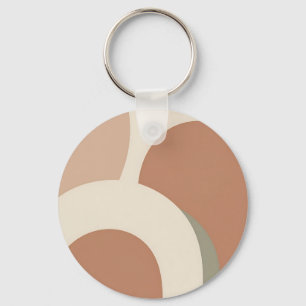 Abstraktes Boho-Bogen-Design im minimalistischen,  Schlüsselanhänger