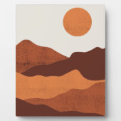 Abstraktes Boho Chic Wüste Berge Landschaft Fotoplatte (Vorderseite)