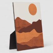 Abstraktes Boho Chic Wüste Berge Landschaft Fotoplatte (Seite)