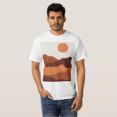 Abstraktes Boho Chic Wüste Berge Landschaft T-Shirt (Vorne ganz)