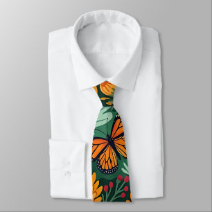 Abstraktes Boho-Chrysanthemen-Schmetterlings-Halst Krawatte