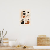 Abstraktes Boho-Galeriewand-Set | Minimalistische Poster (Küche)