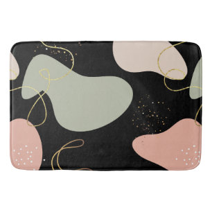 Abstraktes Boho Geometric-Muster für Bio Formen Badematte