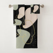 Abstraktes Boho Geometric-Muster für Bio Formen Badhandtuch Set (Insitu)