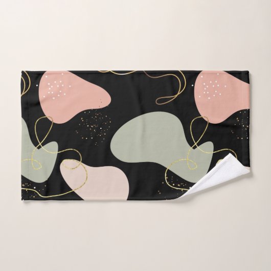 Abstraktes Boho Geometric-Muster für Bio Formen Badhandtuch Set (Handtuch)