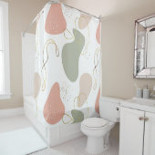 Abstraktes Boho Geometric-Muster für Bio Formen Duschvorhang (Beispiel)