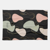 Abstraktes Boho Geometric-Muster für Bio Formen Geschirrtuch (Horizontal)