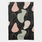 Abstraktes Boho Geometric-Muster für Bio Formen Geschirrtuch (Vertikal)