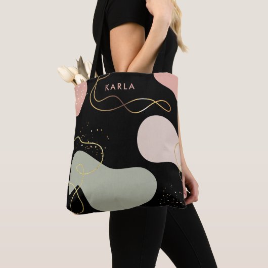 Abstraktes Boho Geometric-Muster für Bio Formen Tasche (Von Nahem)