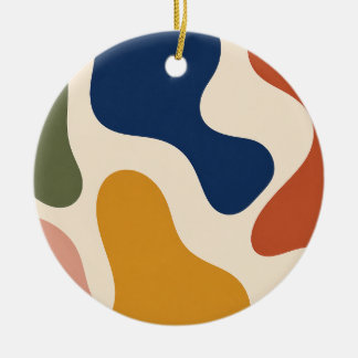 Abstraktes Boho-Mid-Century-Modern-Art-Ornament Keramik Ornament
