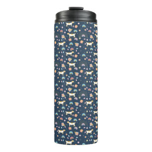 abstraktes boho-nahtloses Muster Thermosbecher