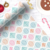 Abstraktes Boho-Ornament-Stammmuster Geschenkpapier