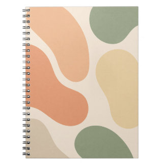 Abstraktes Boho-Shapes-Notebook Notizblock