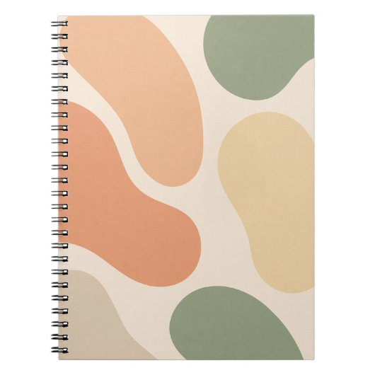 Abstraktes Boho-Shapes-Notebook Notizblock (Vorderseite)