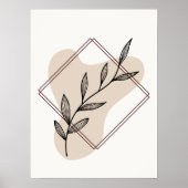 Abstraktes Boho Style Design Leaf Botanical Poster (Vorne)