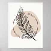 Abstraktes Boho Style Design Leaf Botanical Poster (Vorne)