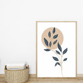 Abstraktes Boho Style Design Leaf Botanical Poster
