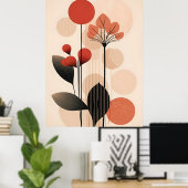 Abstraktes Boho und moderne Clip Art Poster (Heimbüro)
