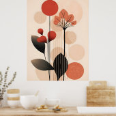 Abstraktes Boho und moderne Clip Art Poster (Küche)