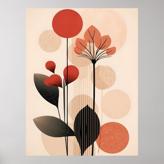 Abstraktes Boho und moderne Clip Art Poster (Vorne)