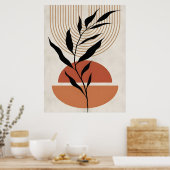 Abstraktes Boho und moderne Clip Art Poster (Küche)