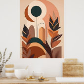 Abstraktes Boho und moderne Clip Art Poster (Küche)