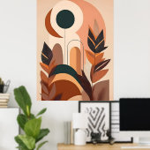 Abstraktes Boho und moderne Clip Art Poster (Heimbüro)