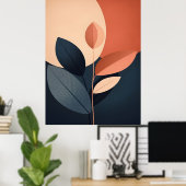 Abstraktes Boho und moderne Clip Art Poster (Heimbüro)