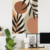 Abstraktes Boho und moderne Clip Art Poster (Heimbüro)
