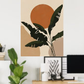 Abstraktes Boho und moderne Clip Art Poster (Heimbüro)