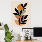 Abstraktes Boho und moderne Clip Art Poster (Heimbüro)