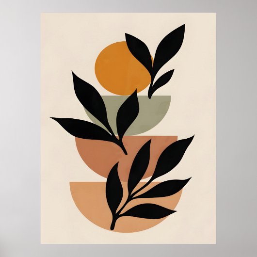 Abstraktes Boho und moderne Clip Art Poster (Vorne)