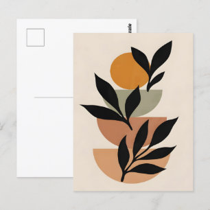 Abstraktes Boho und moderne Clip Art Postkarte
