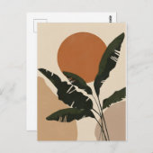 Abstraktes Boho und moderne Clip Art Postkarte (Vorne/Hinten)