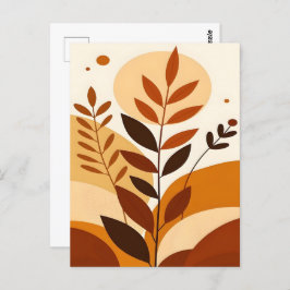 Abstraktes Boho und moderne Clip Art Postkarte