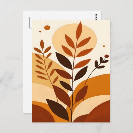 Abstraktes Boho und moderne Clip Art Postkarte (Vorne/Hinten)