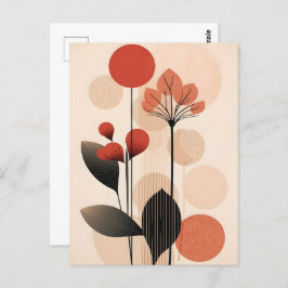 Abstraktes Boho und moderne Clip Art Postkarte