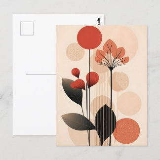 Abstraktes Boho und moderne Clip Art Postkarte