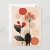 Abstraktes Boho und moderne Clip Art Postkarte (Vorne/Hinten)