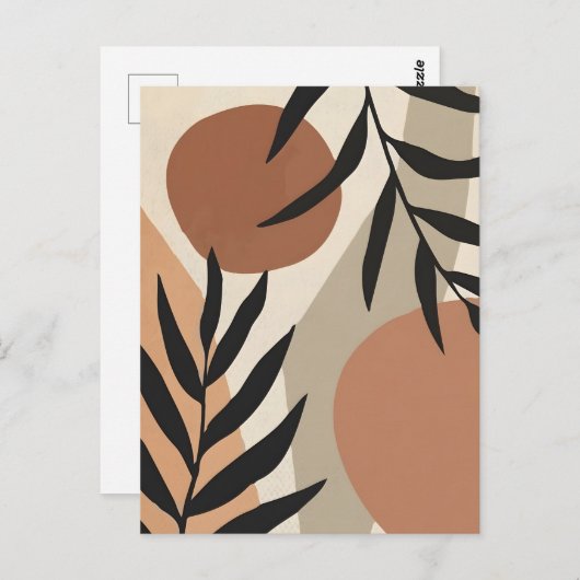 Abstraktes Boho und moderne Clip Art Postkarte (Vorne/Hinten)