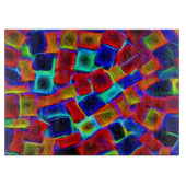 Abstraktes Bokeh-Blocks-Muster Schneidebrett (Vorderseite)