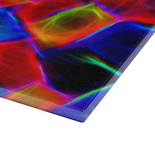 Abstraktes Bokeh-Blocks-Muster Schneidebrett (Ecke)