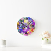 Abstraktes Bokeh-Design Runde Wanduhr (Zuhause)