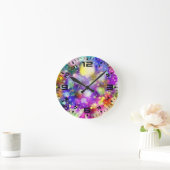Abstraktes Bokeh-Design Runde Wanduhr (Zuhause)