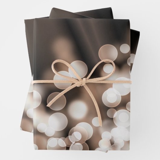 Abstraktes Bokeh-Leuchtmuster Geschenkpapier Set (Beispiel)