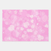 Abstraktes Bokeh-Pink-Herz-Liebe-Muster Geschenkpapier Set (Vorderseite 3)